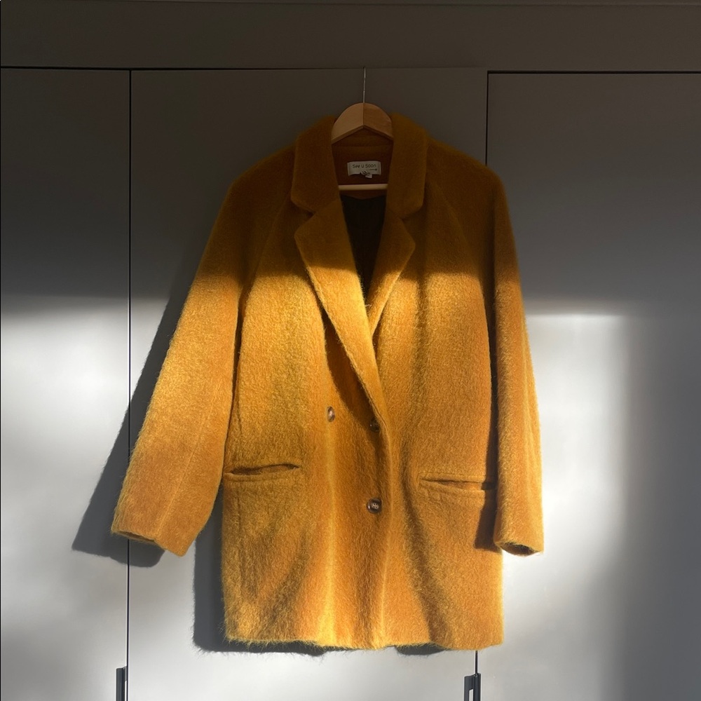 Elegant Mustard Teddy Jacket
